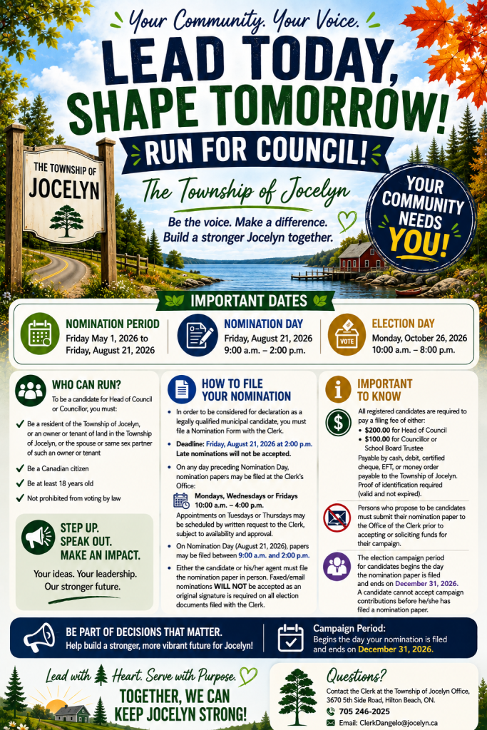 Poster asking for residents to run for Council