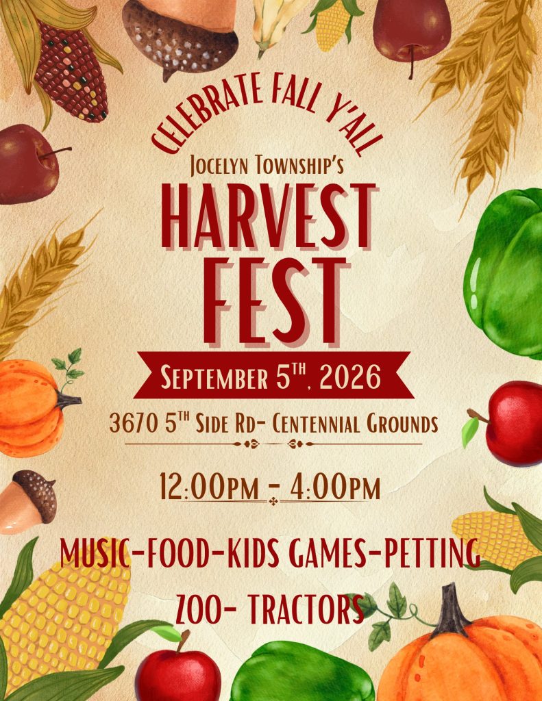 Harvest Fest Poster September 5, 2026 12:00 to 4:00 p.m.